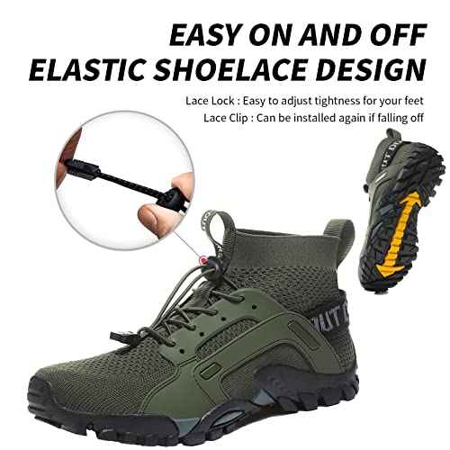 AngryMonkey Water Shoes for Mens Ltalian Handmade Amphibious Anti-Skid Anti-Cut Fishing Shoes for Outdoor Trekking Low Help Hiking Shoes3