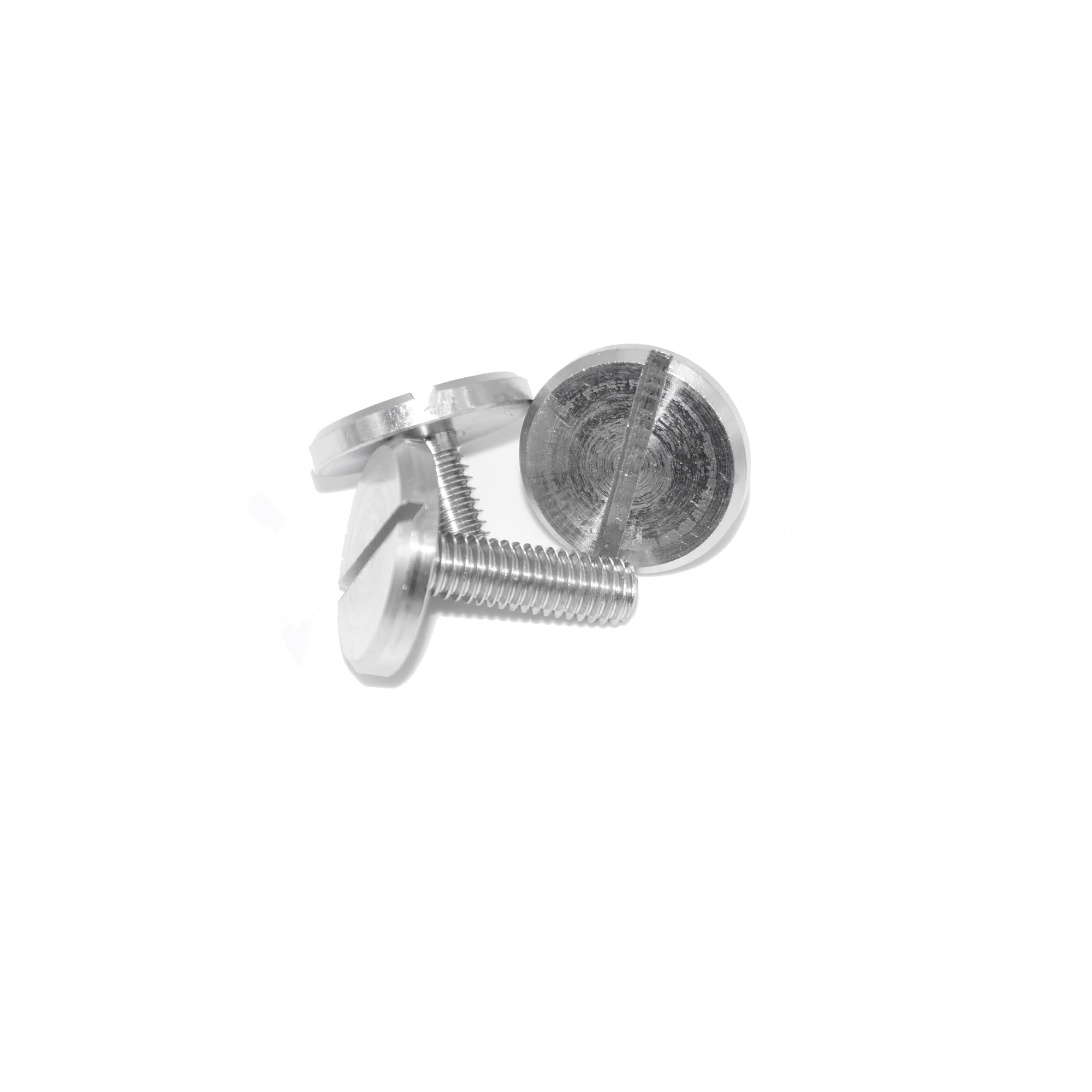 Tornillos de cabeza plana M4 x 10, 4 unidades, acero inoxidable A1, con ranura y cabeza grande DIN 921, tornillo de máquina - inoxidable (1.4305)