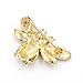 Apol Set of 5 Fashion Enamel Crystal Rhinestones Bee Themed Brooch Pin for Clothes Dress Scarf Decoration