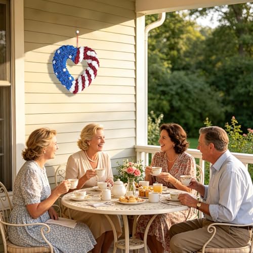 Couronne commémorative drapeau américain durable pour résoudre vos décors de fêtes - 3