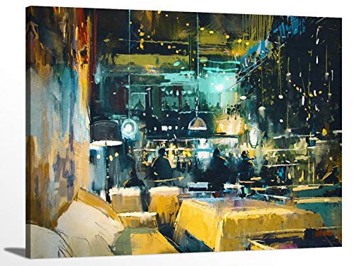 Cuadro De Lona Impreso Barista Café Bar: Set De 3 Piezas 12x16 Pulgadas - Decoración Moderna Art Decó Para Cafetería, Restaurante O Sala - Enmarcado Y Estirado