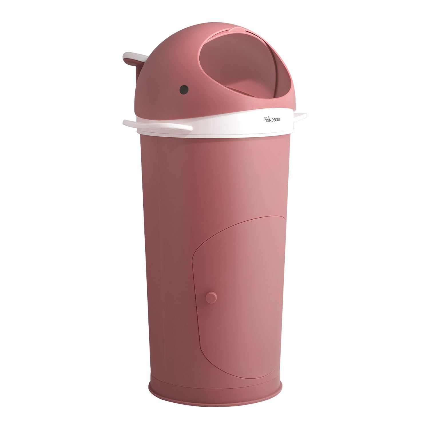 Kindsgut Papelera para pañales Ballena Rosa Vieja Incl. lámina Tubular, a Prueba de olores Gracias a la Doble Tapa antiolores, fácil de Limpiar, Materiales respetuosos con el Medio Ambiente
