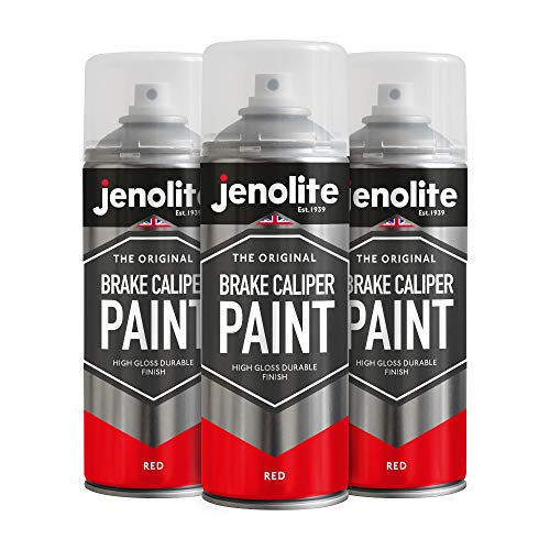 JENOLITE 3 pinzas de freno para coche, color rojo, 3 x 400 ml (restaurar y transformar pinzas de freno de coche)