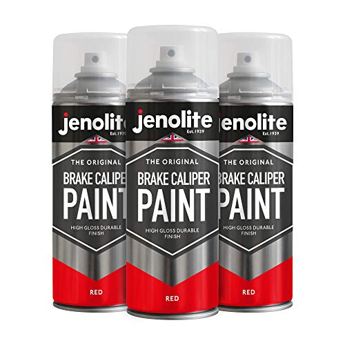JENOLITE Peinture pour étrier de frein, rouge, 3 x 400 ml, restaure et transforme les étriers de frein de voiture