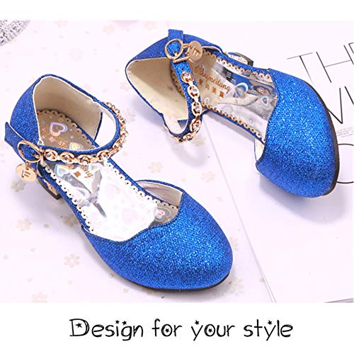 Girl Dress Shoes for Weddings and Parties High Heel Party Dress Pumpswith Rhinestone Strap4