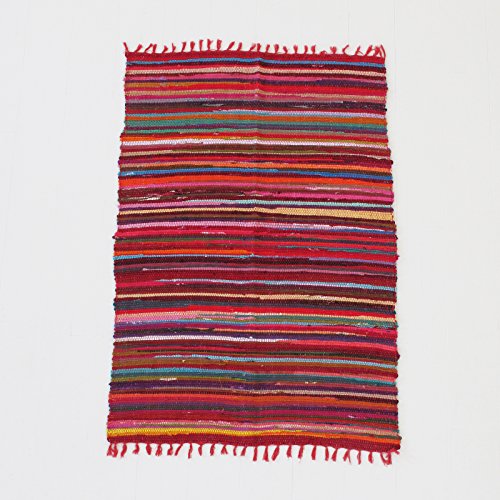 Fair Trade Tappeto di stracci 180 x 120 mm