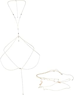 ボディチェーン 女性用 チェーンジュエリー 合金製 ブラチェーン ボディネックレス ゴールド フェスティバル コスプレ パーティー 夜会 ダンスイベント ジュエリー アクセサリー