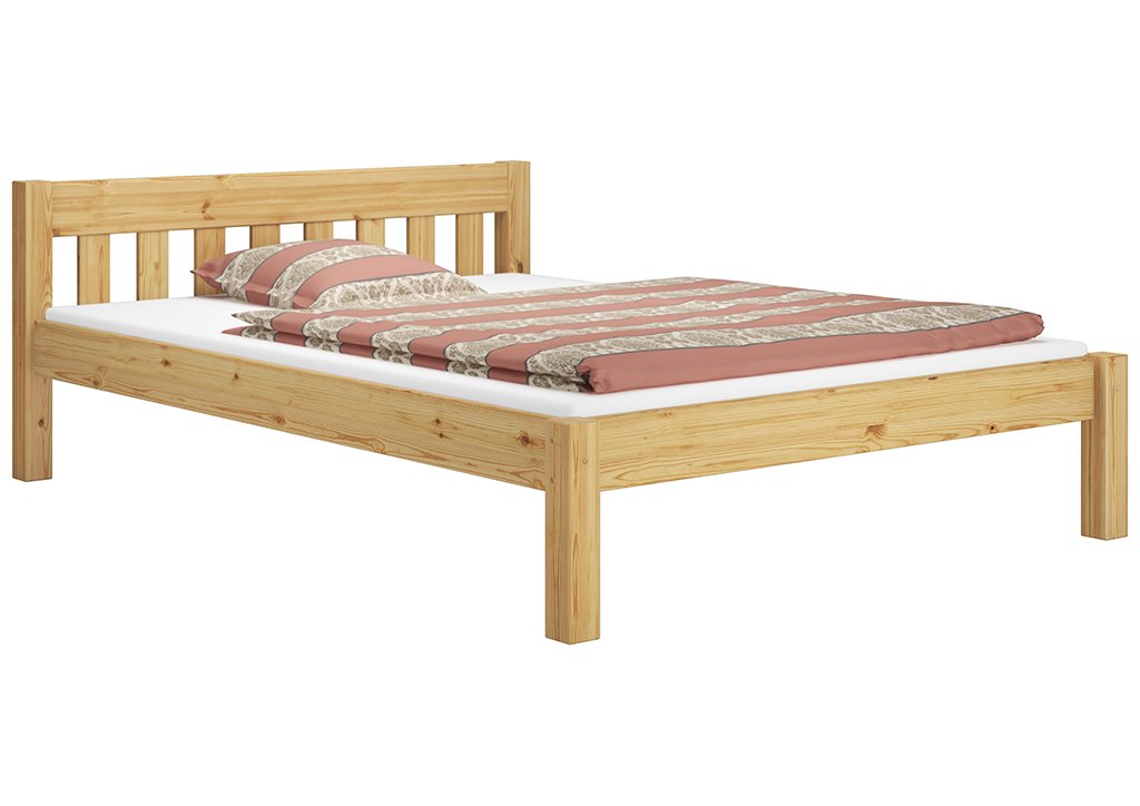 Erst-Holz®Französisches Bett mit Sprossen 140 x 200 mit Rost