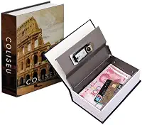 Cofre Camuflado Médio Chave Formato Livro Porta Joias Dinheiro G Modelo Coliseu