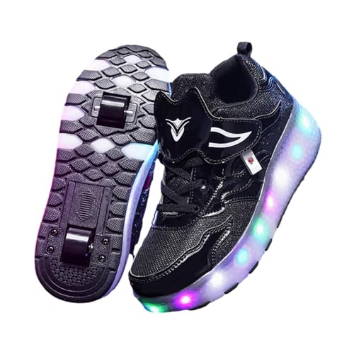 Image of Kids LED Roller Shoes Casual Skating Shoes with Double Wheels for Boys Girls 23cm|Sporting Goods | Outdoor Sports | Inline & Roller Skating | Roller Skates | Youth