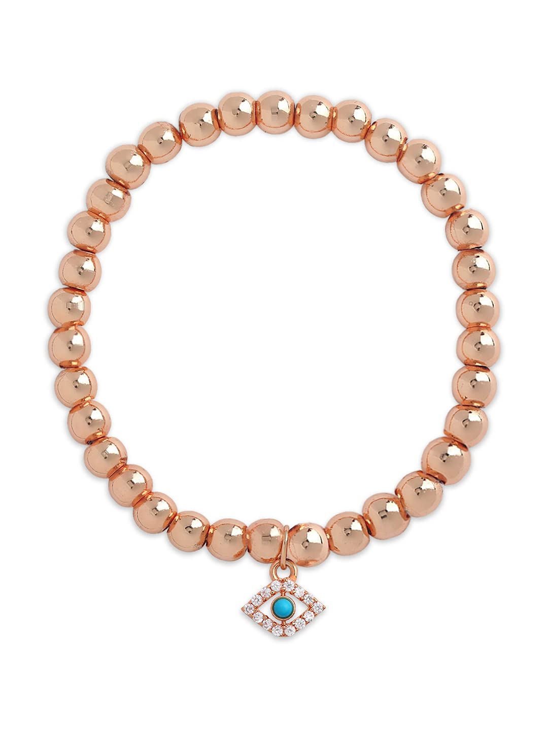 MINUTIAE Cubic Zirconia Stylish Evil Eye Charm Polish Skin Friendly Bracelet for Girls and Women (B09DCP42WM) Amazon Price History, Amazon Price Tracker
