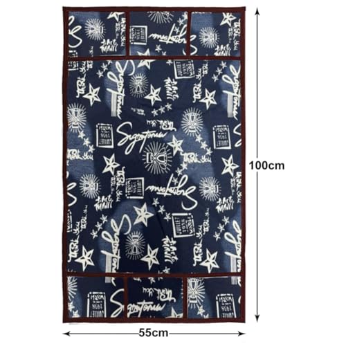 Image of MAXIMUS Dust & Stain Free Waterproof Fridge Top Cover | Refrigerator cover | Washable Material Fridge cover | 6 Utility Pockets (Blue)