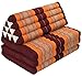Fine Asianliving Thai Cushion Three-Fold 80x190cm Triangle Cushion XXXL 8 Roll Seat Burgundy Orange