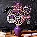 kockuu Graduation Table Decorations for Class of 2026- Glitter Black Purple Party Table Centerpieces Sticks with LED String Light for College High School Graduation Party Favors Supplies 30 Pack