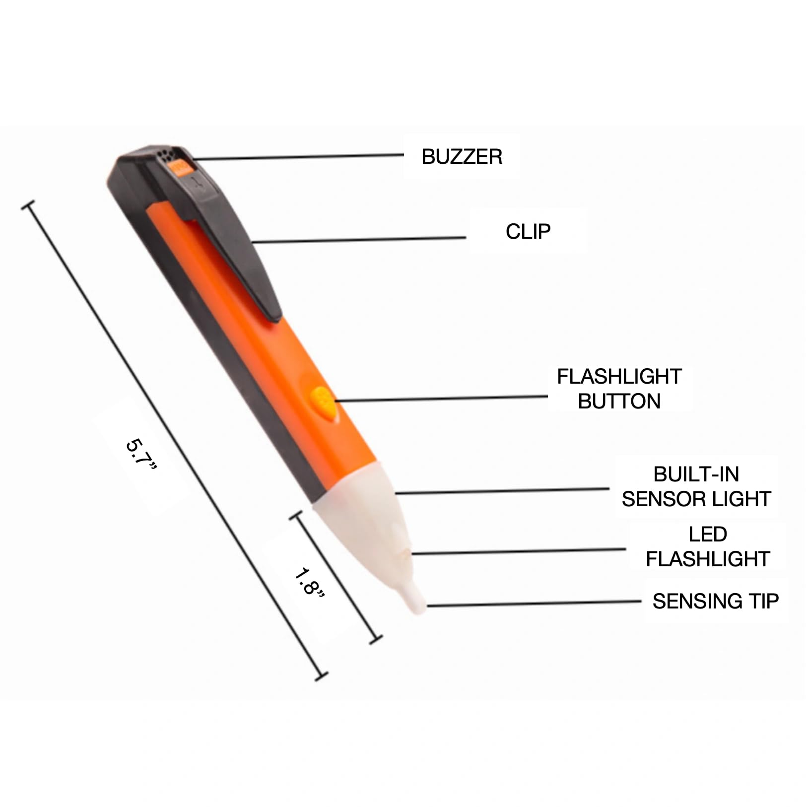 Non-Contact Voltage Tester, Induction Volt Meter, Electrical Outlet Detector Tools, Test Range 90V-1000V Sound-Light Alarm LED Lighting for Live/Null Wire Test Wire Breakpoint Detection