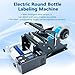 Round Bottle Labelling Machine, Manual Label Applicator, Adjustable Semi-Automatic 10-30pcs/Min, Self-Adhesive Labeling Machine, Labeler for Round Bottles Columns and Pressure-Sensitive Adhesive Label