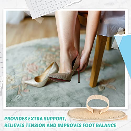Image of Woanger 8 Pcs Hammer Toe Crest Cushion Soft Straightener Buttress Pads Splint Reduces Pressure from Calluses and Hammer Toes, Medium, Right, Left(Single Hole,Beige) (Pack of 3)