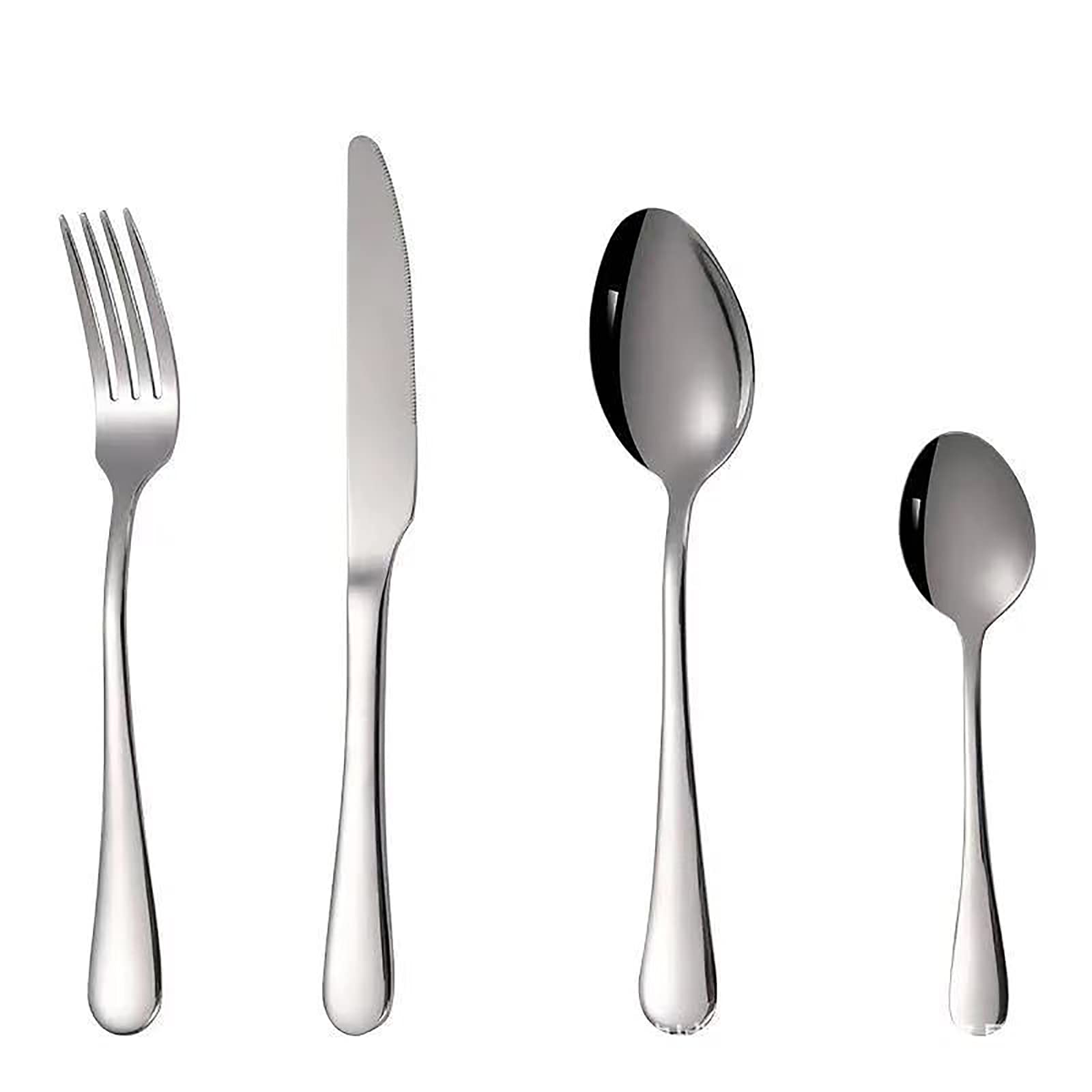 8-teiliges Edelstahl-Besteck-Set, Leicht Zu Reinigen Verspiegelte Messer, Gabeln Und Löffel, Kann Als Geschenk Für Familienküchen Und Restaurants Verwendet Werden