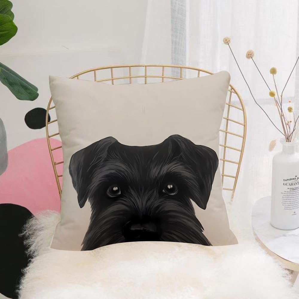 HYOSXW Cushion Cover,Throw Pillow Case Home Decorative for Living Room Bedroom Sofa Chair 16X16 Inch,Dog colorful pop art illustration,Pillowcase 40X40cm