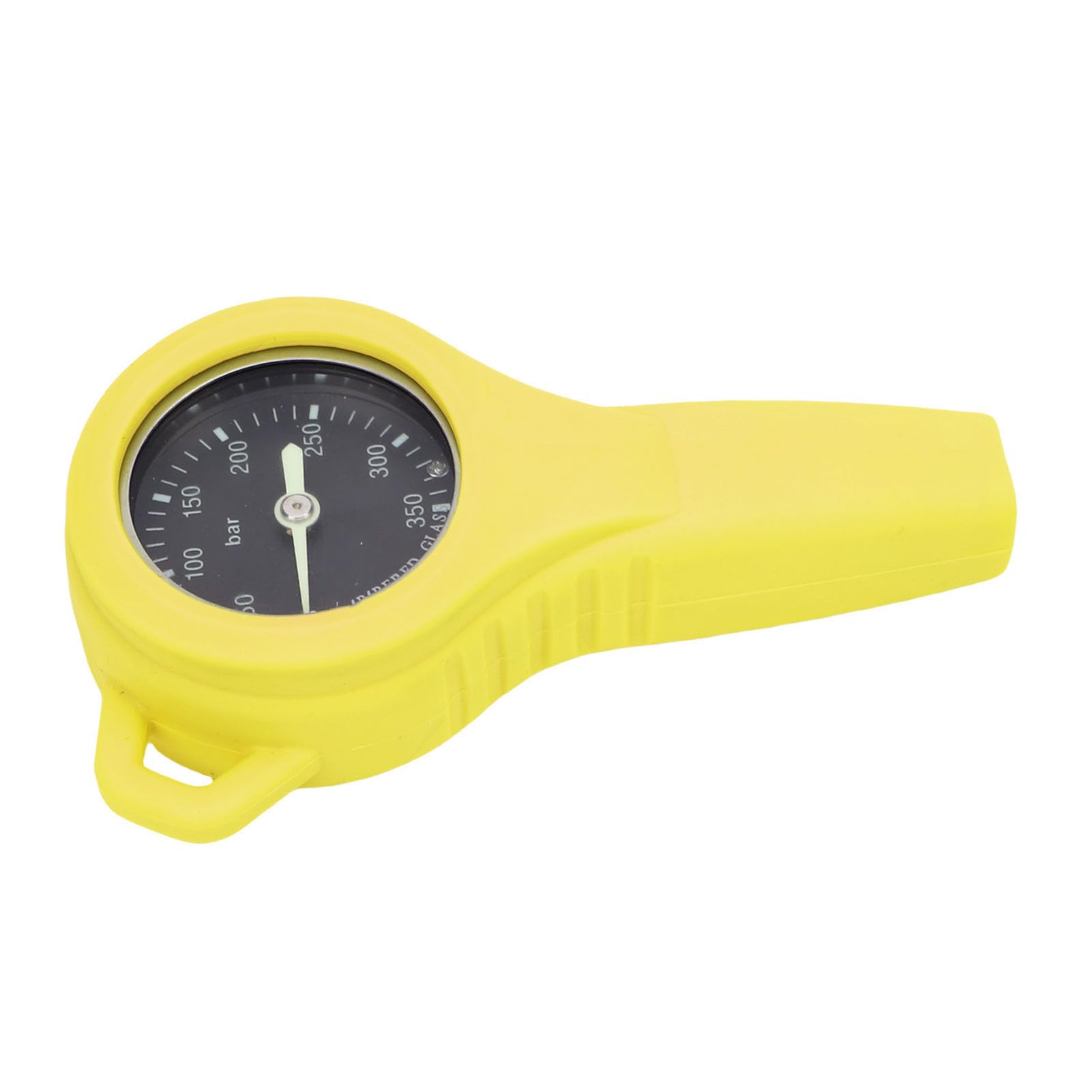 Medidor de Presión de Buceo de Metal Duradero |Medidor Luminoso BCD Compacto con Esfera Blanca y Negra, Herramienta de Prueba Sumergible Fácil de Transportar para Buceo (YELLOW)