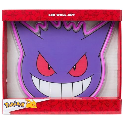 Image of Silver Buffalo Pokemon Gengar Face Small Die Cut Wall Art with Light Up Accents