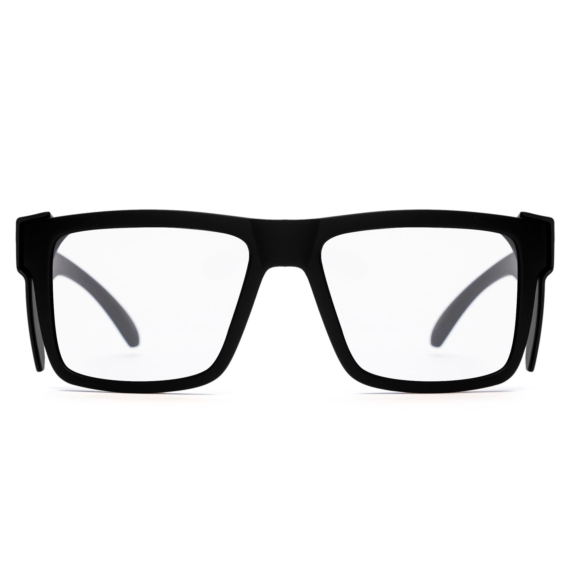 BINGKING UV400 Transition Photochromic Safety Glases Blue Light Blocking ANSI Z87 Impact Approved sunglasses for men and women (Matte black)