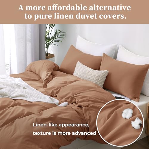 ATsense Duvet Cover King Size, 100% Washed Cotton Comforter Cover — view 4