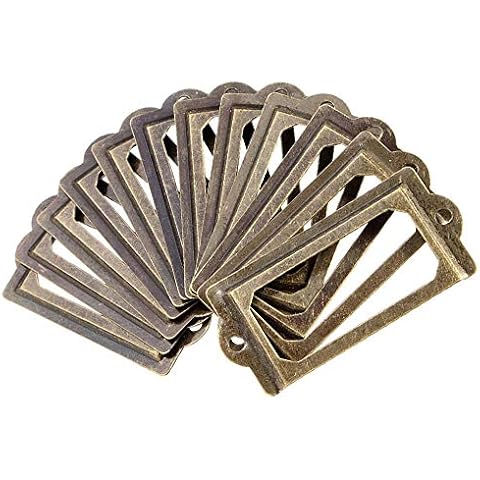 Porte-étiquettes Vektenxi en laiton antique Cover
