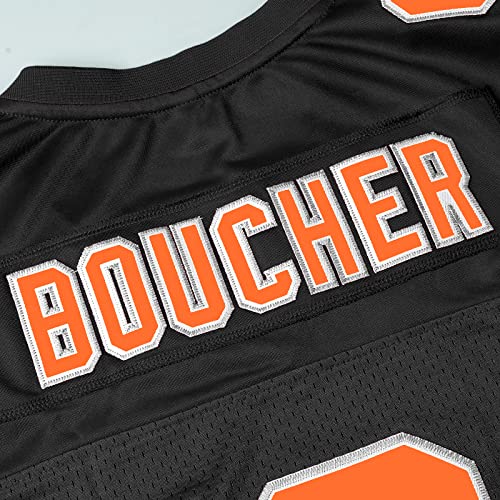 Atonmore Bobby Boucher #9 The Waterboy Adam Sandler Movie Mud Dogs Bourbon Bowl - Camiseta de fútbol Americano, Negro -, XL