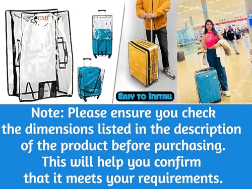 Fambal PVC Transparent Waterproof Dustproof Suitcase Cover | Luggage Trolley Bag Covers | Pack of 1, 28 Inch (68 x 46 x 33 cm) 3