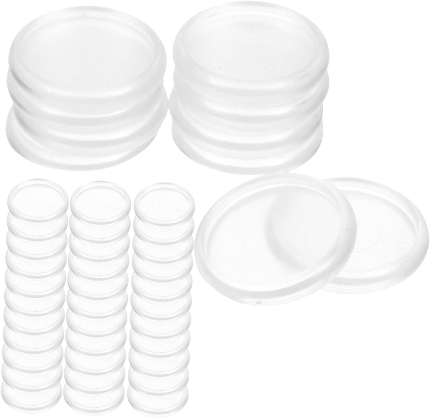 PLAFOPE 44pcs Binder Buckle Clear Discbound Discs Note