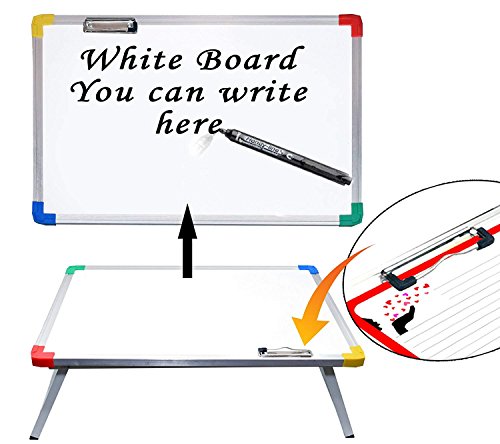Image of Multi-Purpose Folding White-Study Table /Learning Table /Writing Table /Marker Table /Bad Table for Kids, Office, Home