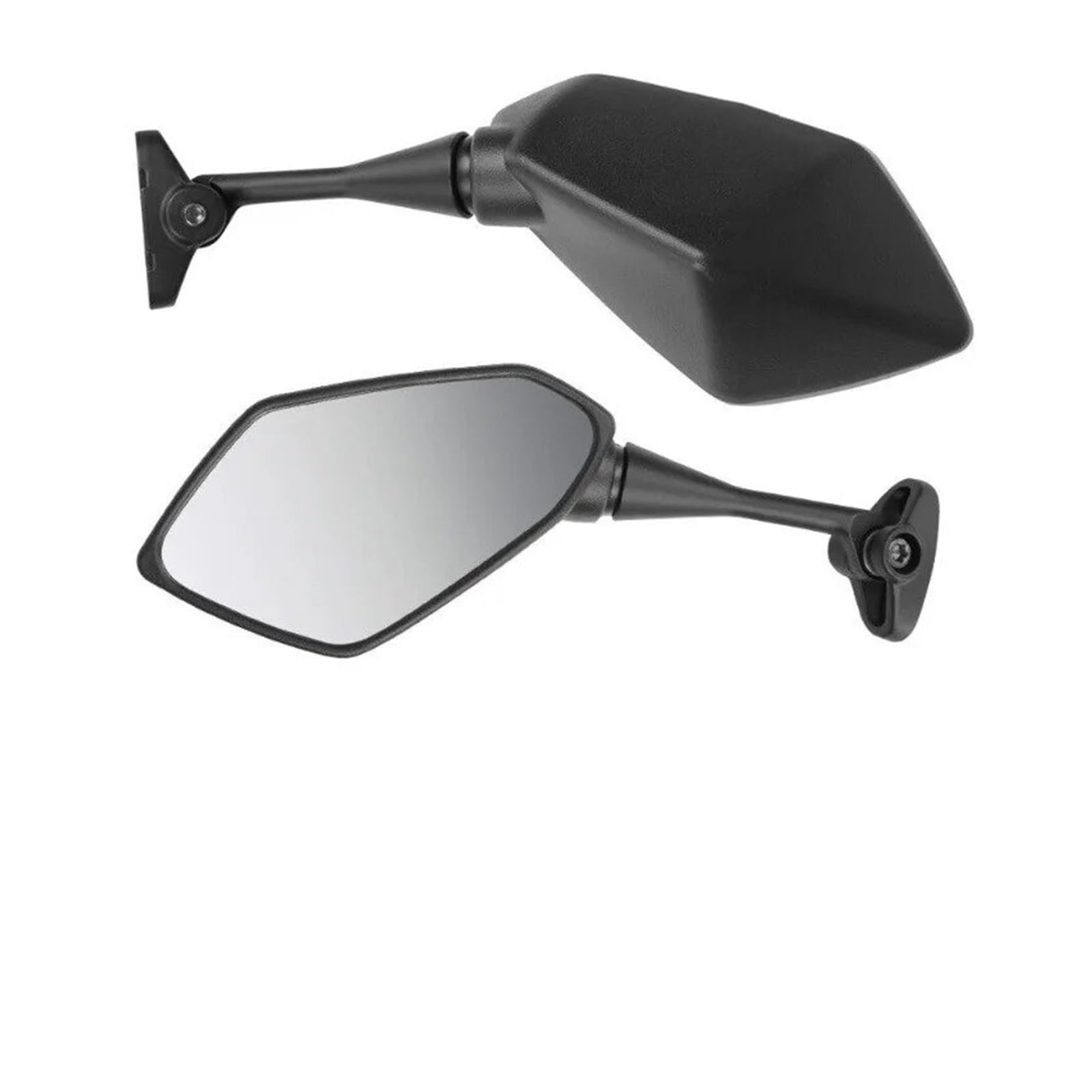 UTLODY motorcycle mirrors For CBR250R YZF For R1 R6 R25 R15 R125 R3 R1S R1M FZ6R Mirrors Motorcycle Scooter Rear View Mirror Carbon Look Black bar end mirror(Black)