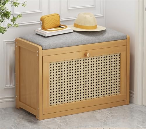 Banc à chaussures en bambou pour ne plus encombrer le sol de l'entrée