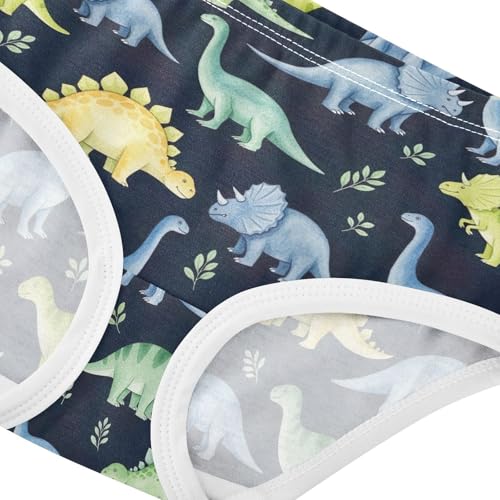 Joisal Funny Girls Underwear Toddlers 2t Cotton Girl Panties Cute Watercolor Dinosaurs Colorful Briefs Girls Undies4