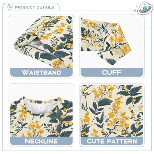 JUNZAN Spring Flowers Goldenrod Big Boys Hooded Sweatshirt Fleece Hoodies for Girls Sports 4T3