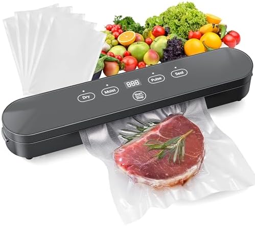Vacuum Sealer, Automatic Food Preservation System with Digital Di...