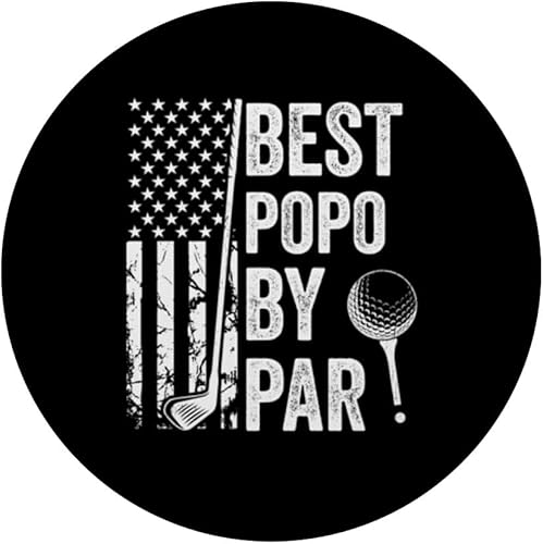 Miniatura 3 de Best Popo By Par USA Flag Golf Father's Day Golfing Dad PopSockets Standard PopGrip