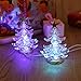 Produktbild Uonlytech Acryl weihnachtsbaum nachtlicht usb bunt leuchtende desktop lampe led nachtlicht weihnachtsdekoration für baby zimmer schlafzimmer home party 2 stücke (goldene silber)