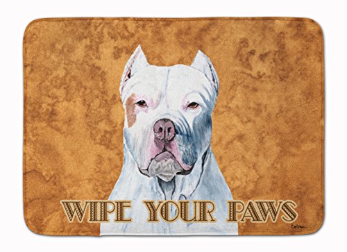Caroline's Treasures Pit Bull Wipe Your Paws Floor Mat, 19
