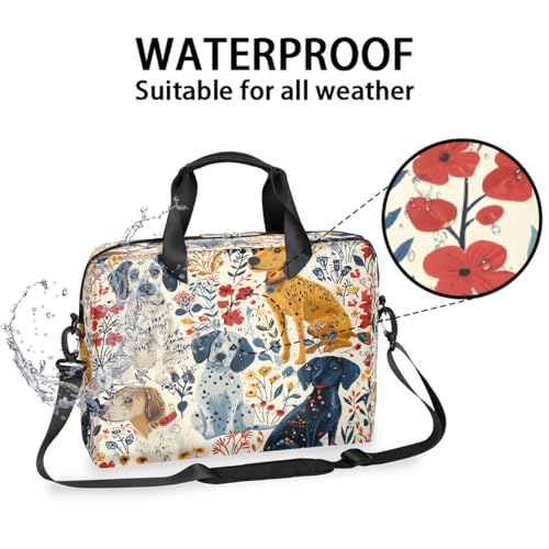 Maletín para laptop con diseño perro dibujo animado miniatura 3
