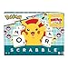 Produktbild Mattel Games Scrabble Pokémon-Brettspiel, Familienwortspiel mit Zwei Spielmöglichkeiten, enthält 50 Herausforderungskarten mit Pokémon-Charakteren für 24 Spieler, Deutsche Version, HXT28