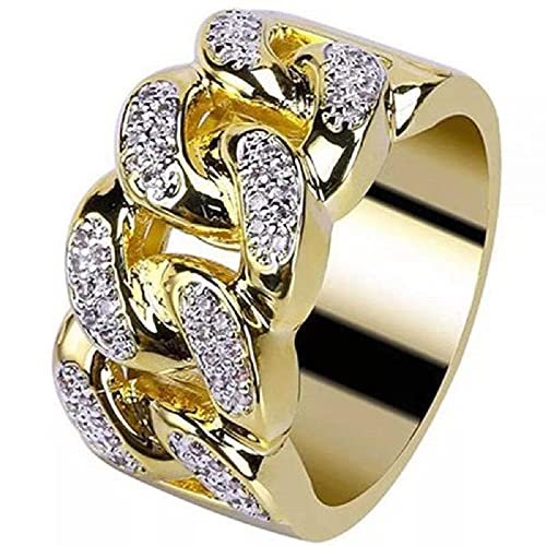 Fashion All-Match Diamond-Studded Men's Creative Chain Engagement Wedding Ring (11)