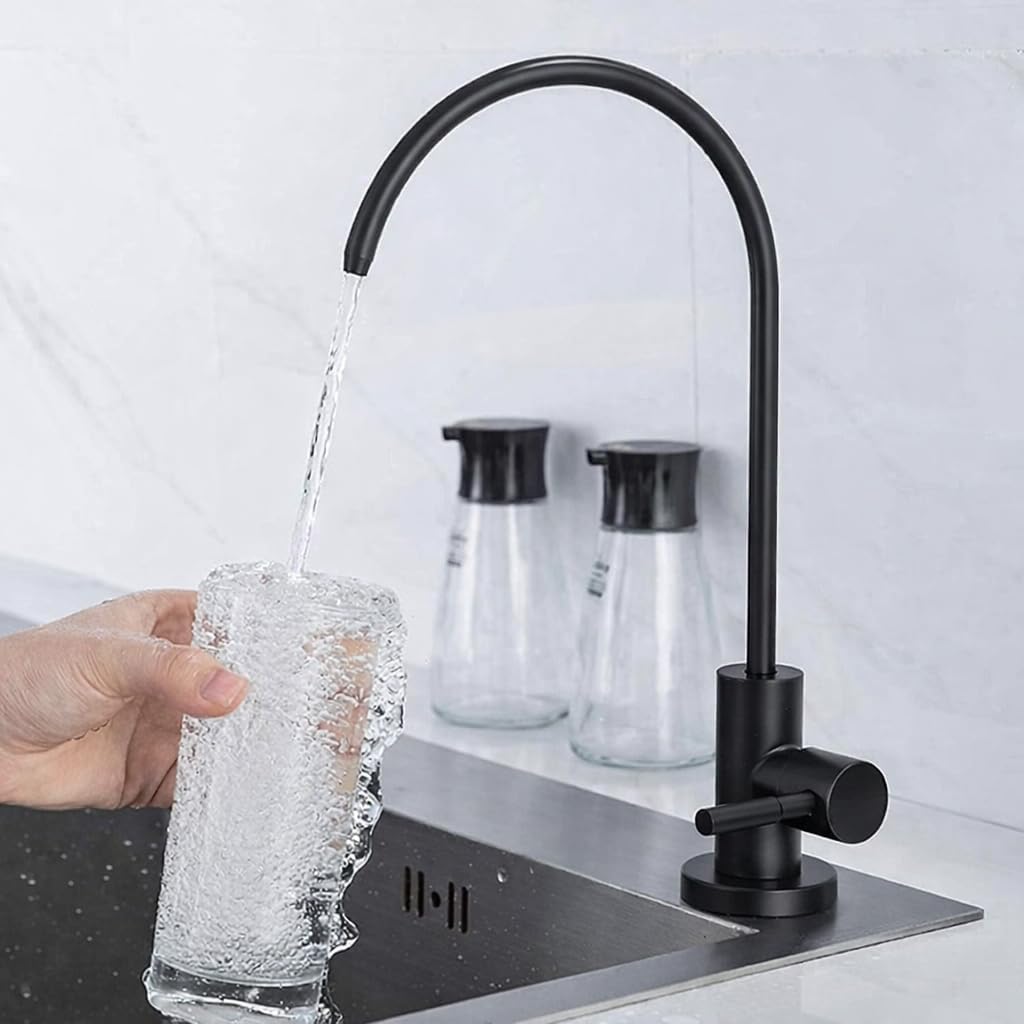 Matt Black RO Sink Tap | 360° Swivel Spout | Quarter-Turn Handle | Non Air Gap RO Faucet | Compatible with Kent Aquaguard Pureit & All RO Systems | Kitchen Sink Tap-image-15