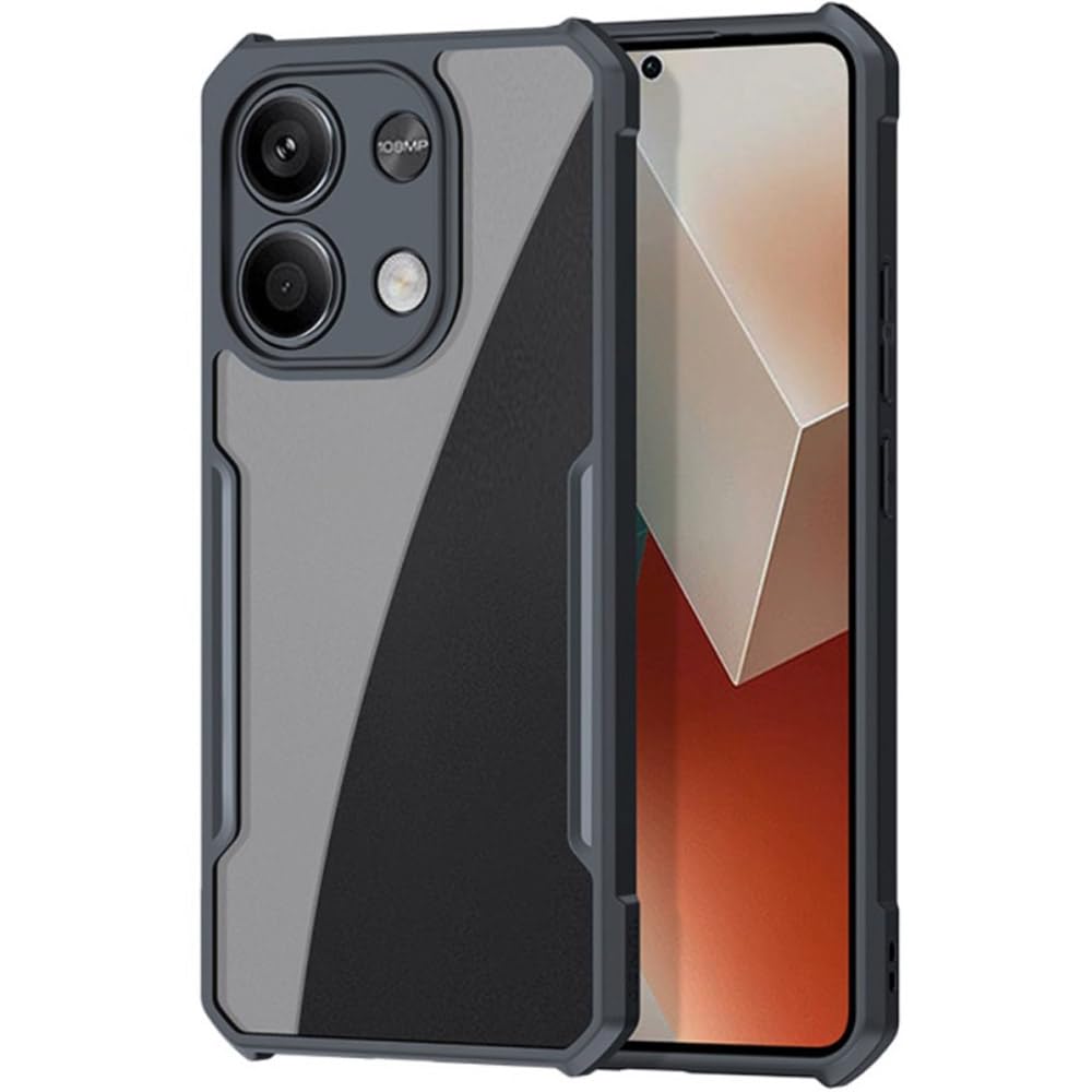 Tumundosmartphone Reinforced Transparent Case with Black Edge for Xiaomi Redmi Note 13 4G