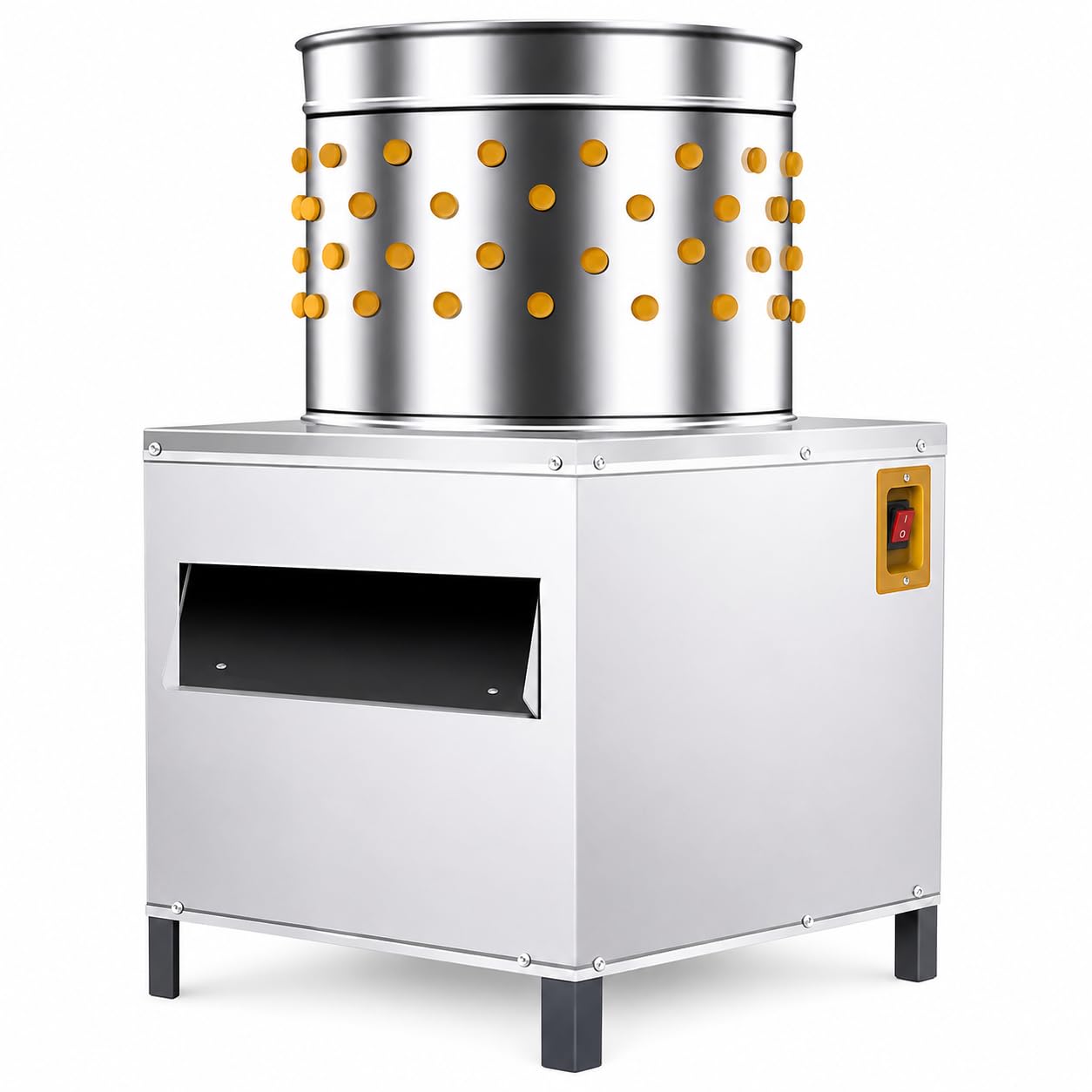 Máquina eléctrica para desplumar aves de corral, desplumadora de pollo de acero inoxidable con 95 dedos de goma, amplia apertura y motor de 1440 RPM para aves de corral y pájaros