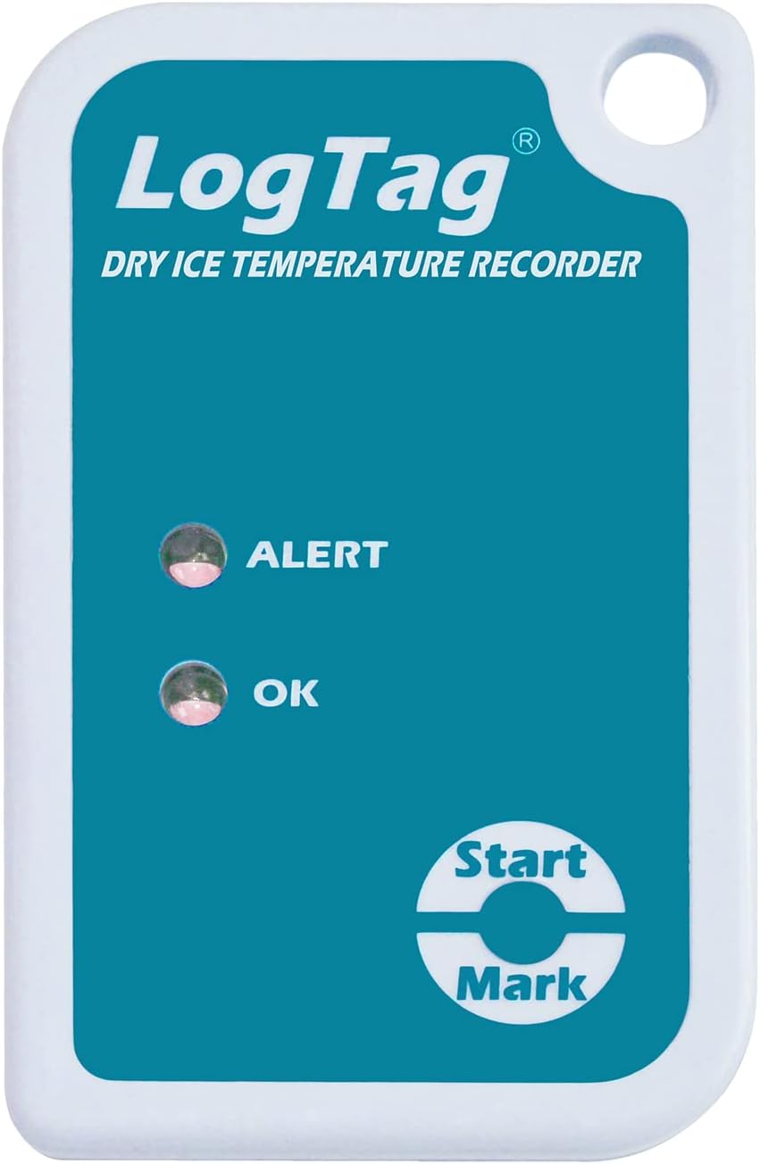 TRIL-8 Multi-UseDry Ice “Probe-Less” Temperature Logger Stores up to 8,000 Readings Memory, up to a 1-Year Battery, ranging of -80°C to +40°C (-112°F to +104°F)
