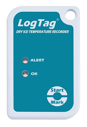 TRIL-8 Multi-UseDry Ice Probe-Less Temperature Logger Stores up to 8,000 Readings Memory, up to a 1-Year Battery, ranging of -80C to +40C -112F to +104F