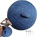 Sedia da Ufficio/Palla Fitness per Lo Pilates Copertura 55/65/76CM Resistente allo Sporco Palla da Medica per Fitness per L'Ufficio E La Casa Pilates Yoga Fitness Fisioterapia,Blu,75CM