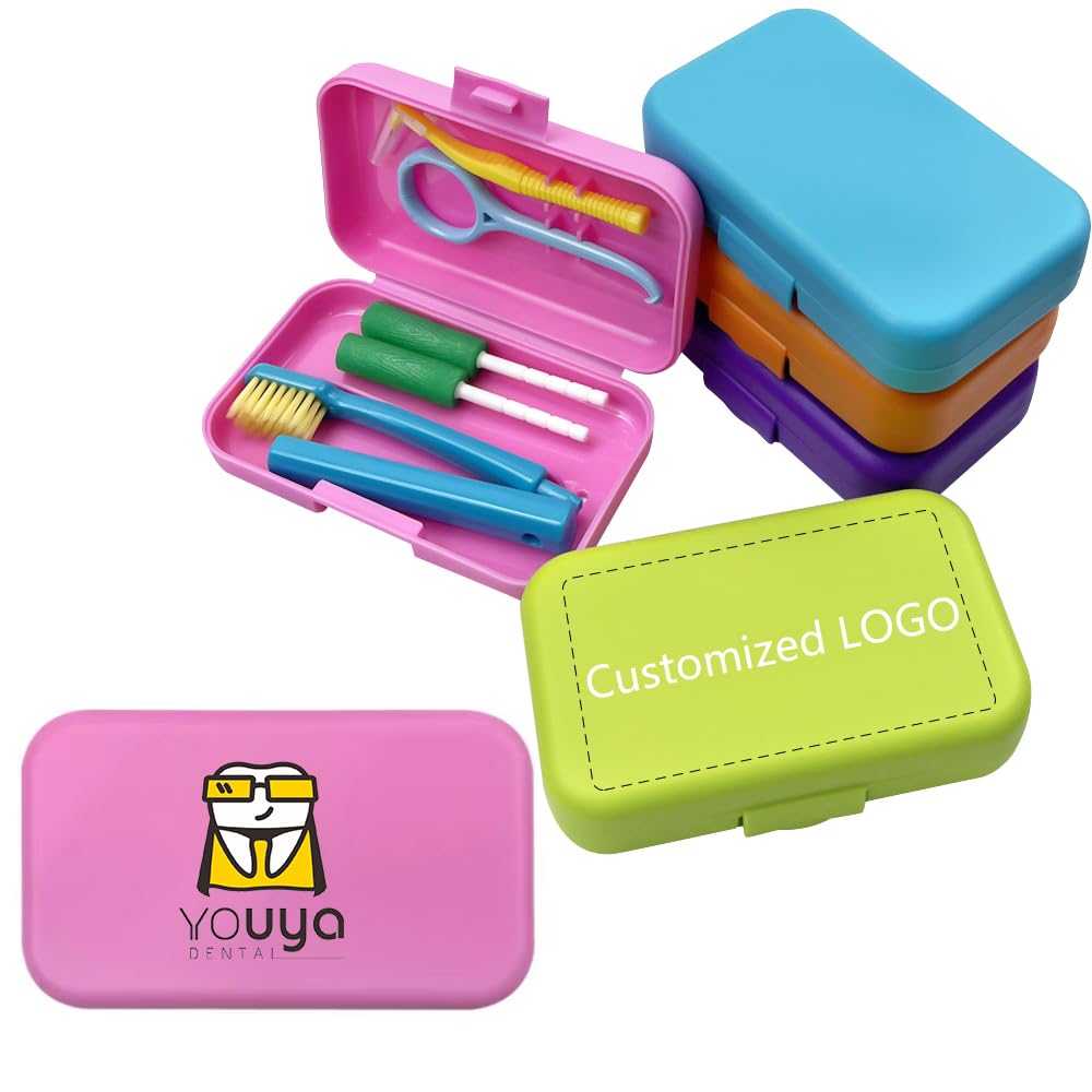 Mini Oral Care Brush Travel Kits 100Packs Custom Personalized Logo Dental Teeth Care Kit Customized Tongue Cleaning Tool